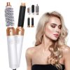 5 In 1 Curling Set With Brush Motor Hair Styler Hot Air Brush Professional Hair Dryer Brush Straightener For All Hair Styles - White - Colorful Packag