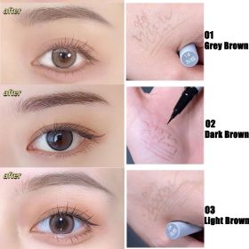 3/1 Pcs Liquid Wenkbrauw Tattoo Potlood 0.01Mm Ultra Dunne Kop Waterdichte Wenkbrauw Pen Zweet-Proof Gemakkelijk Om Kleur eye Cosmetische Make-Up - 3C