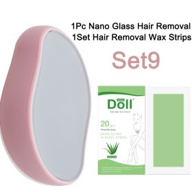 New Nano Glass Physical Hair Removal Painless Safe Epilator Easy Cleaning Reusable Body Beauty Glass Epilation Tool Kit - Set9 Nano Glass