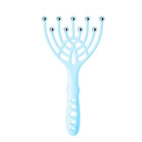 Handheld SPA Head Massager with 9 Claws for Deep Stress Relaxation and Hair Care - Perfect Gift for Parents and Office Workers - Blue