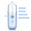 Portable Nano Facial Mist - Handy Steamer for Hydrating and Mist Hand Eyelash Extensions - 30ml USB Mist Handy Steamer for Facial Hydrating - Blue