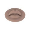 Realistic 3D Microblading Silicone Lips Tattoo Practice Skins for Permanent Makeup Tattooing - Soft and Durable - Dark Brown