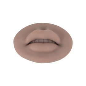 Realistic 3D Microblading Silicone Lips Tattoo Practice Skins for Permanent Makeup Tattooing - Soft and Durable - Dark Brown