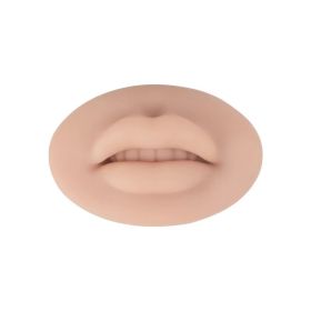 Realistic 3D Microblading Silicone Lips Tattoo Practice Skins for Permanent Makeup Tattooing - Soft and Durable - Light Brown