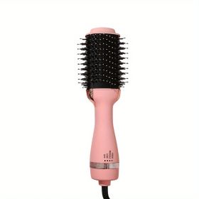 3-in-1 Hair Dryer Brush - Straighten and Style Your Hair with Hot Air Brush - Perfect for Damage-Free Hair Care - Pink