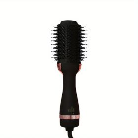 3-in-1 Hair Dryer Brush - Straighten and Style Your Hair with Hot Air Brush - Perfect for Damage-Free Hair Care - black