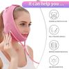 Rejuvenate Your Skin Instantly with the Adjustable V Line Face Mask - Face Lifting Strap, Double Chin Reducer, and Face Lifting Belt! - Pink