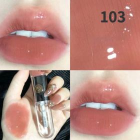 KIKO Make up Lip Oil Lip Glaze Non-Fading Lipsticks Makeup Gloss Milk Tea Mirror Transparent Lip Color Double Headed Lip Gloss - 103