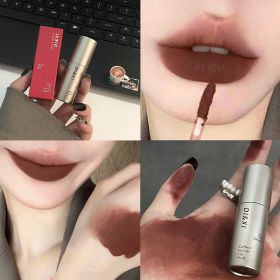 Dark Brown Matte Velvet Lip Gloss Waterproof Liquid Lipstick Nude Brown Lips Tint Mud Makeup Latte Coffee Lip Glaze Cosmetics - 01