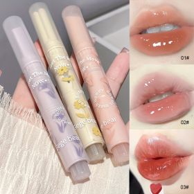 6-color Lustrous Lip Gloss with Dewy Finish - Transparent, Plumping, Moisturizing, Anti-Dryness - Enhance Your Lips' Natural Beauty - 01+02+03 Color N