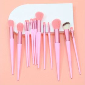 13pcs Soft and Fluffy Makeup Brush Set for Flawless Application of Foundation, Blush, Powder, and Eyeshadow - Beauty Tool for Professional Results - P