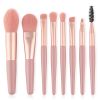 8pcs/set Professional Multi-Functional Makeup Brushes Makeup Kit, Foundation Brush, Powder Concealers Eye Shadows Blush Make Up Brushes - Pink