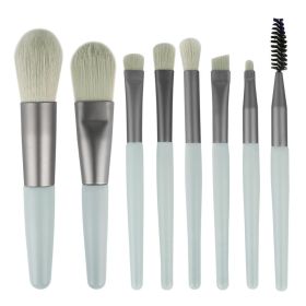 8pcs/set Professional Multi-Functional Makeup Brushes Makeup Kit, Foundation Brush, Powder Concealers Eye Shadows Blush Make Up Brushes - Green