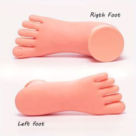 Flexible and Soft Silicone Prosthetic Manicure Tool for Nail Art Training and Practice - Right Foot