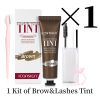 Lashes Eyebrow Tint Kit Professional Fast Perming Dye Brow Mascara Tattoo Cream Waterproof Long Lasting 60 to 90 Days - Brown