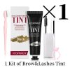 Lashes Eyebrow Tint Kit Professional Fast Perming Dye Brow Mascara Tattoo Cream Waterproof Long Lasting 60 to 90 Days - Black