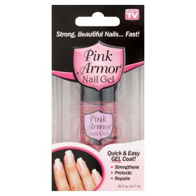 Pink Armor Nail Gel Polish, Strengthening Nail Polish , 0.45 Fl Oz - As Seen on TV