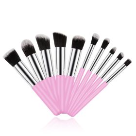 10Pcs Pro Kabuki Makeup Brushes kit Cosmetic Blusher Eye Face Eyeshadow Brushes - default