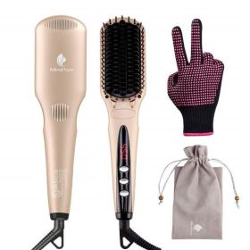 Miropure‚Ñ¢ 2-in-1 Ionic Enhanced Hair Straightener Brush (The product has a risk of infringement on the Amazon platform) - as picture