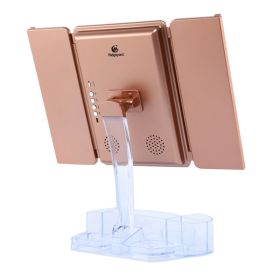 Tri-Fold Vanity Makeup Mirror 20 LED Lighted 10X Magnifying Folding Cosmetic - as picture