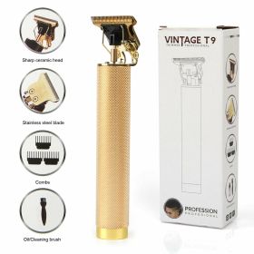 USB Electric Hair Clippers Rechargeable Shaver Beard Trimmer Professional Men Hair Cutting Machine Beard Barber Hair Cut - Gold