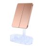 Tri-Fold Vanity Makeup Mirror 20 LED Lighted 10X Magnifying Folding Cosmetic - as picture