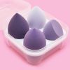 Different Sizes Makeup Sponge Dry&amp;Wet Use Cosmetic Puff Sponge maquiagem Foundation Powder Blush Beauty Tools with Storage Box - Green