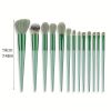 13pcs Soft and Fluffy Makeup Brush Set for Flawless Application of Foundation, Blush, Powder, and Eyeshadow - Beauty Tool for Professional Results - Y