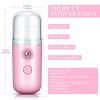 Portable Nano Facial Mist - Handy Steamer for Hydrating and Mist Hand Eyelash Extensions - 30ml USB Mist Handy Steamer for Facial Hydrating - Pink