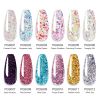 Limegirl 15ml Poly Nail Gel Glitter Building Nail Gel For Manicure Nail Art Design Luminous Poly nails gels Extension Nail Gel For Nail - ZH239-09