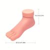 Flexible and Soft Silicone Prosthetic Manicure Tool for Nail Art Training and Practice - Left Foot