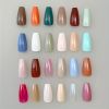 576 Pcs,French Medium Solid Color Ballerina Press On Nails,Full Cover Coffin Fake Nails,Glossy False Nails For Women And Girls,24 Colors - 24 Mixed Co