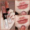 KIKO Make up Lip Oil Lip Glaze Non-Fading Lipsticks Makeup Gloss Milk Tea Mirror Transparent Lip Color Double Headed Lip Gloss - 127