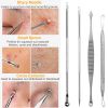 7 Pcs Blackhead Remover Kit Stainless Steel Pimple Comedone Acne Extractor Needle Tools - Silver