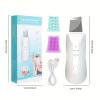 Ultrasonic Facial Cleansing Brush - Deep Cleansing and Blackhead Removal with Vibration Massage - White