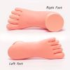 Flexible and Soft Silicone Prosthetic Manicure Tool for Nail Art Training and Practice - Left Foot