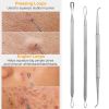 7 Pcs Blackhead Remover Kit Stainless Steel Pimple Comedone Acne Extractor Needle Tools - Silver