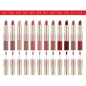 Double-headed Matte Finish Lip Gloss Lipstick Two-in-one (Option: Color-model0.1)