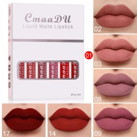 6pcs Matte Non-Stick Lip Gloss (Option: Style1)