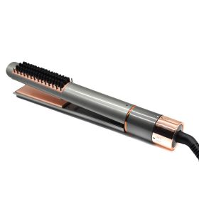 Curling Iron Negative Ion Hair Straightener (Option: Silver grey-EU)