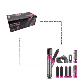 Styling Comb 8 And 1 Anti-warp Curler (Option: Pink-EU)